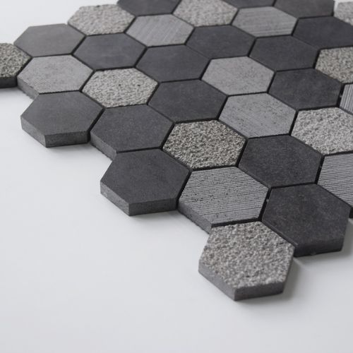 Milan Basalt-Mixed Hexagonal Floor Tile