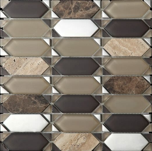 brown-chevron-diamond-mosaic-tiles