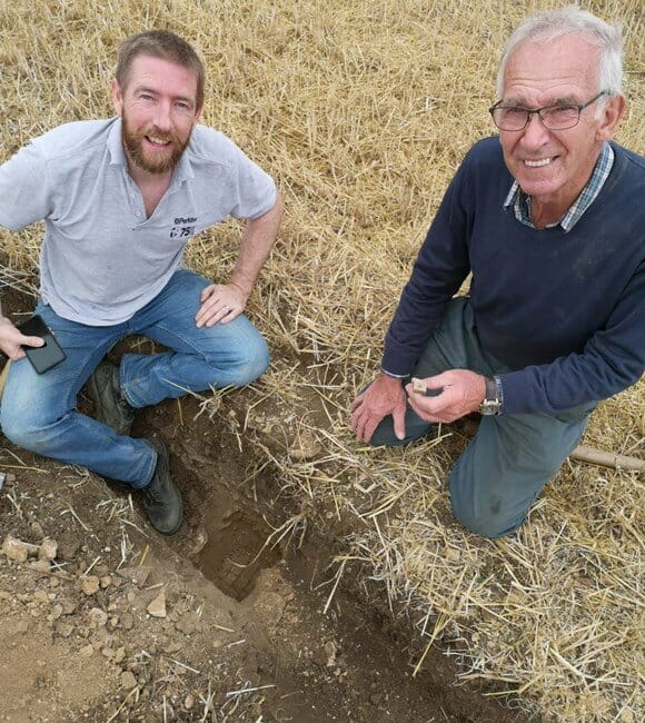 Jim Irvine and Brian Naylor discover roman mosaic