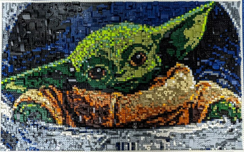 Baby Yoda Lego Mosaic