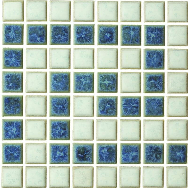 Blue Greek Key Mosaic Tiles