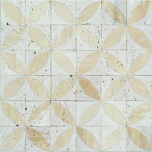Original Style Spiral Beige Marble Mosaic